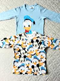 H&M bluzki bluzy 74 dla chłopca disney kaczor donald