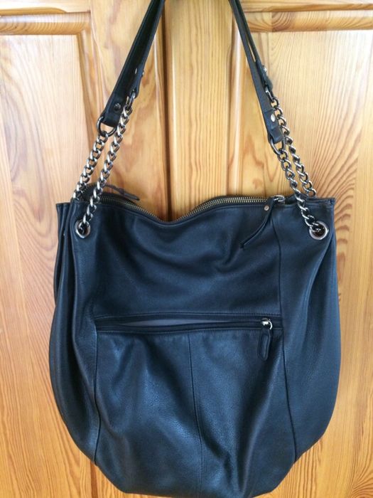 Picard czarna torba shopper 100% skóra jak Massimo Dutti