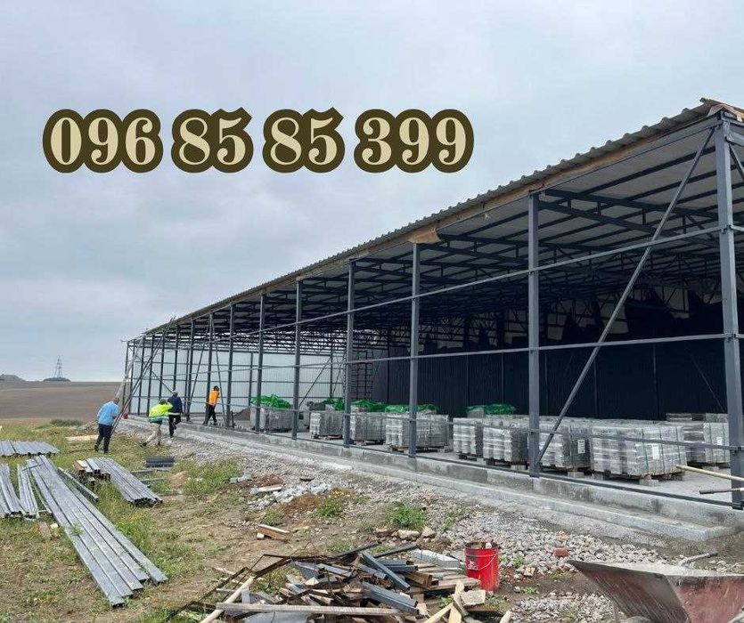 Ангари, склади, навіси, брами під ключ. Виготовлення і монтаж