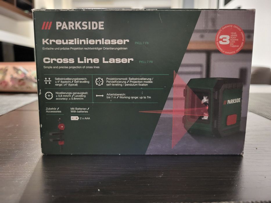 Laserowa krzyżowy Parkside