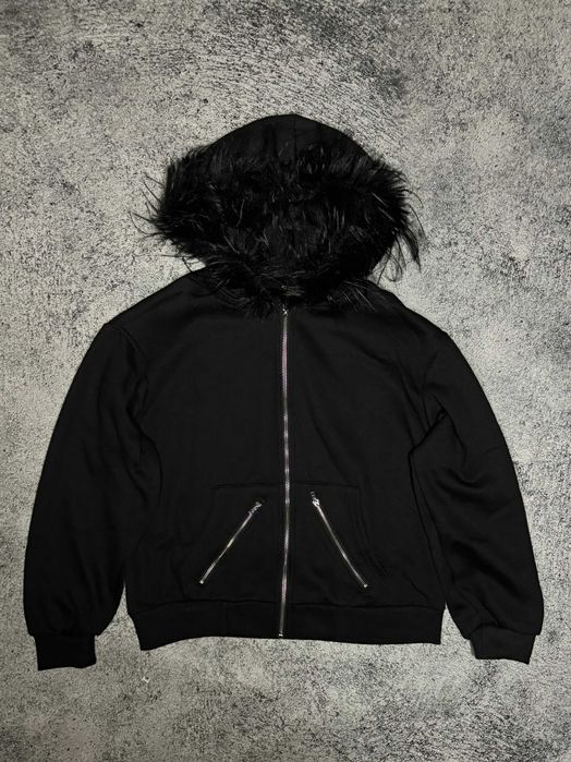 Зип кофта с мехом Rick Owens type opium archive