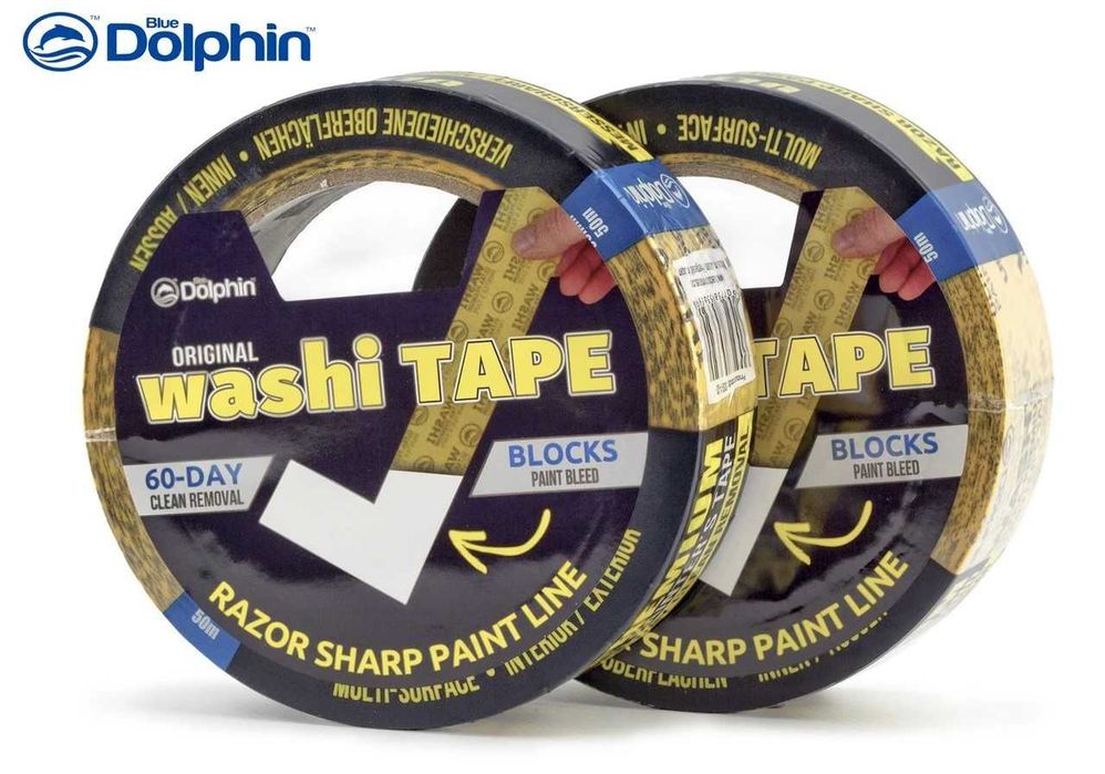 Стрічка малярна Blue Dolphin "WASHI"