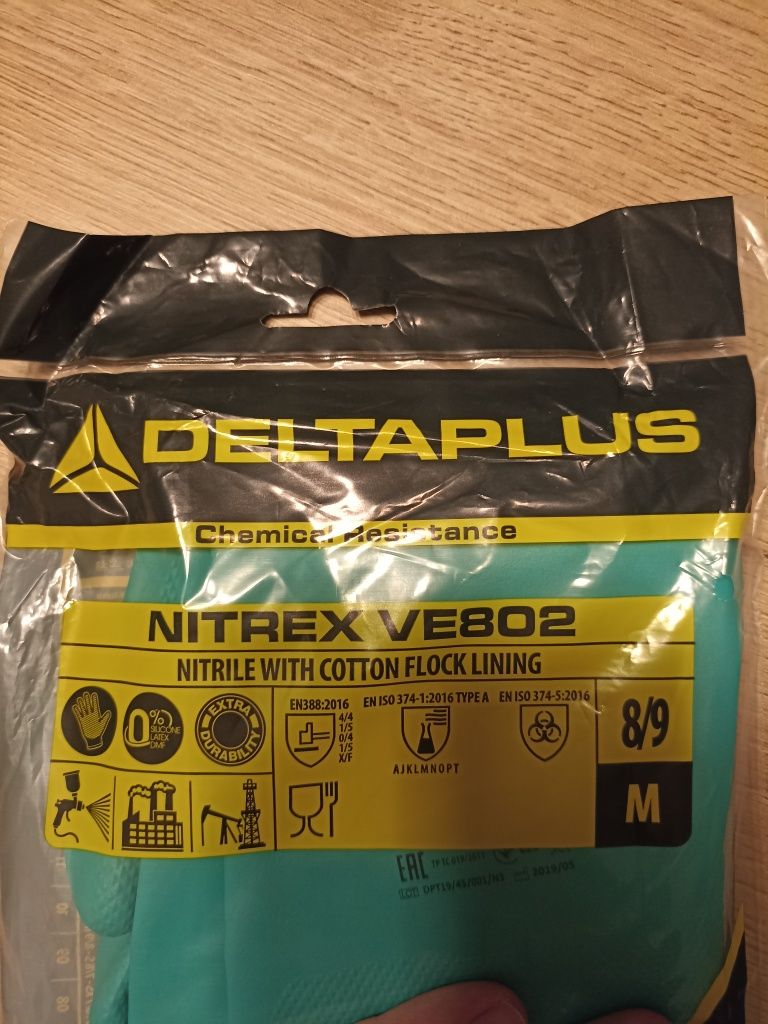 Delta Plus Nitrex VE802 rekawice chemoodporne nitrylowe