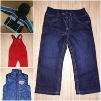 Фирменные вещи джинсы, куртка, жилетка, комбинезон 12-18 мес 80-86 см