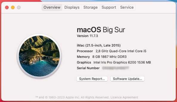 Computador  macOS Big Sur