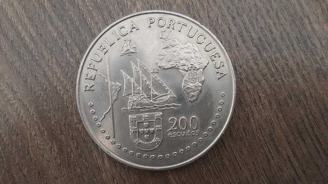 Moeda Portuguesa de 200 Escudos - Tratado Tordesilhas