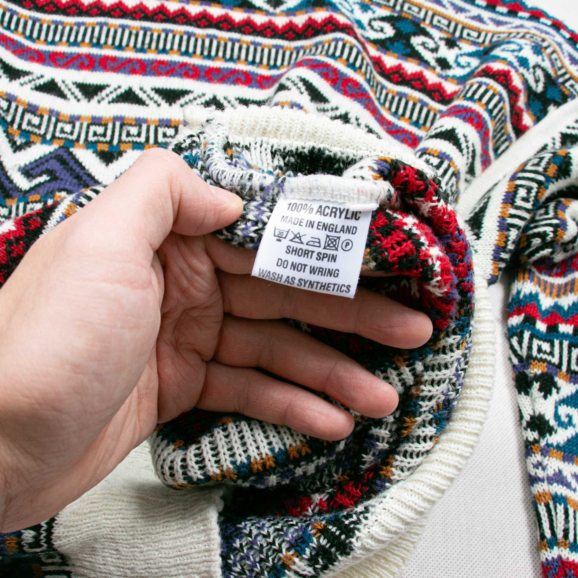 Sweater Shop Made in England sweter we wzory L