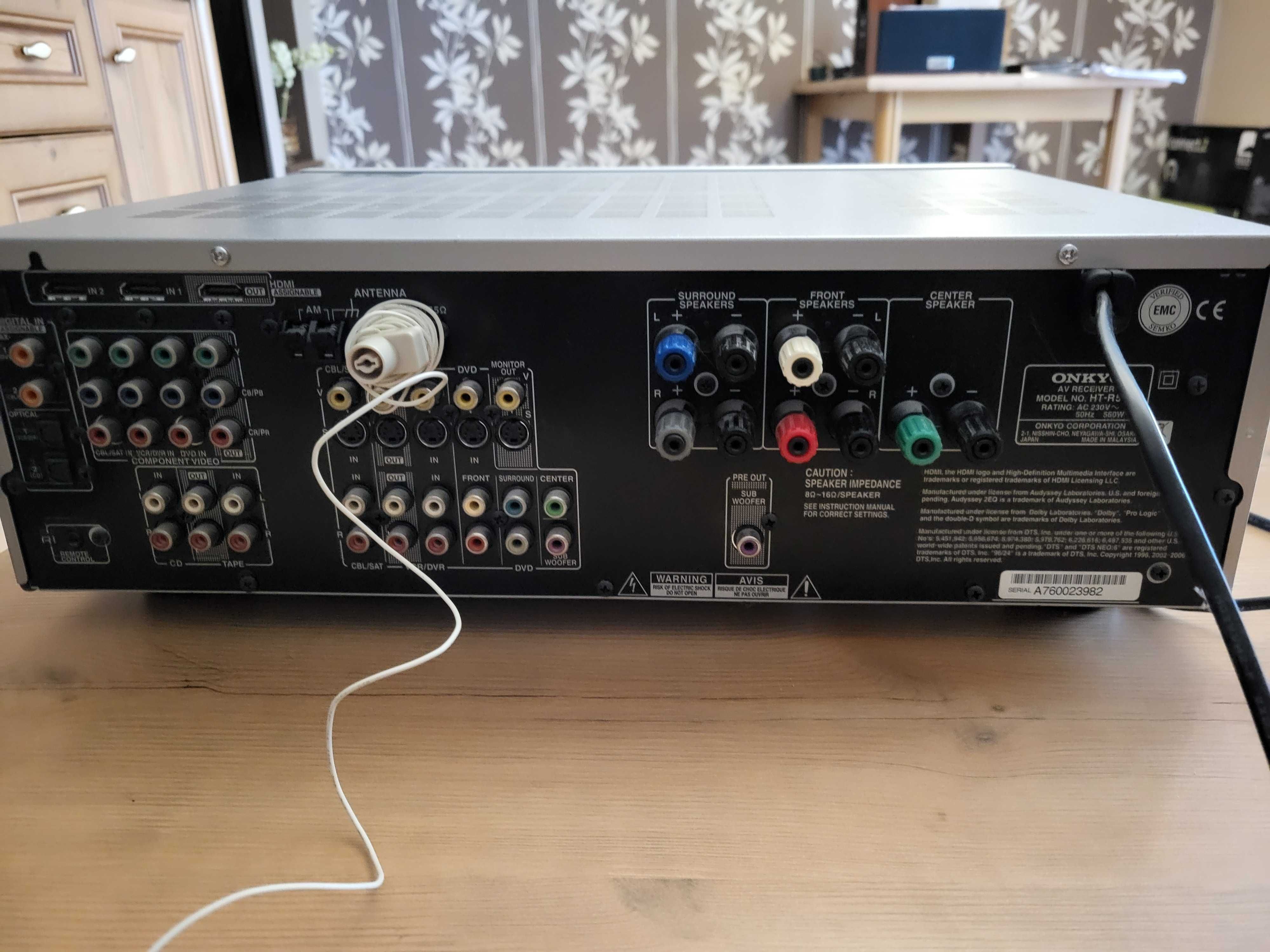 amplituner ONKYO HT-R508 5 kanałów 560W - KLASYK, Stan idealny