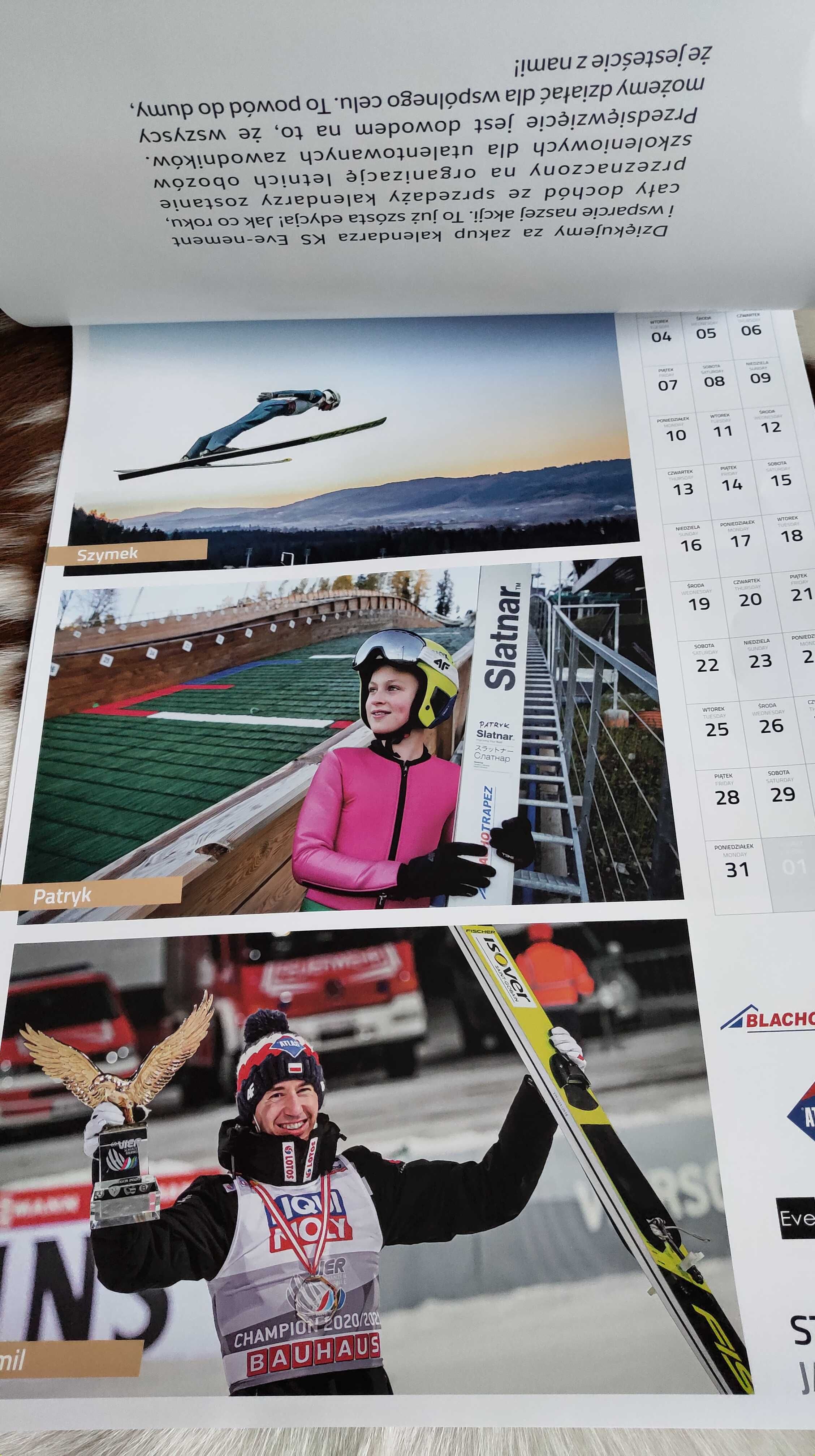Kalendarz KS Eve-nement Zakopane 2022 z autografem Kamila Stocha