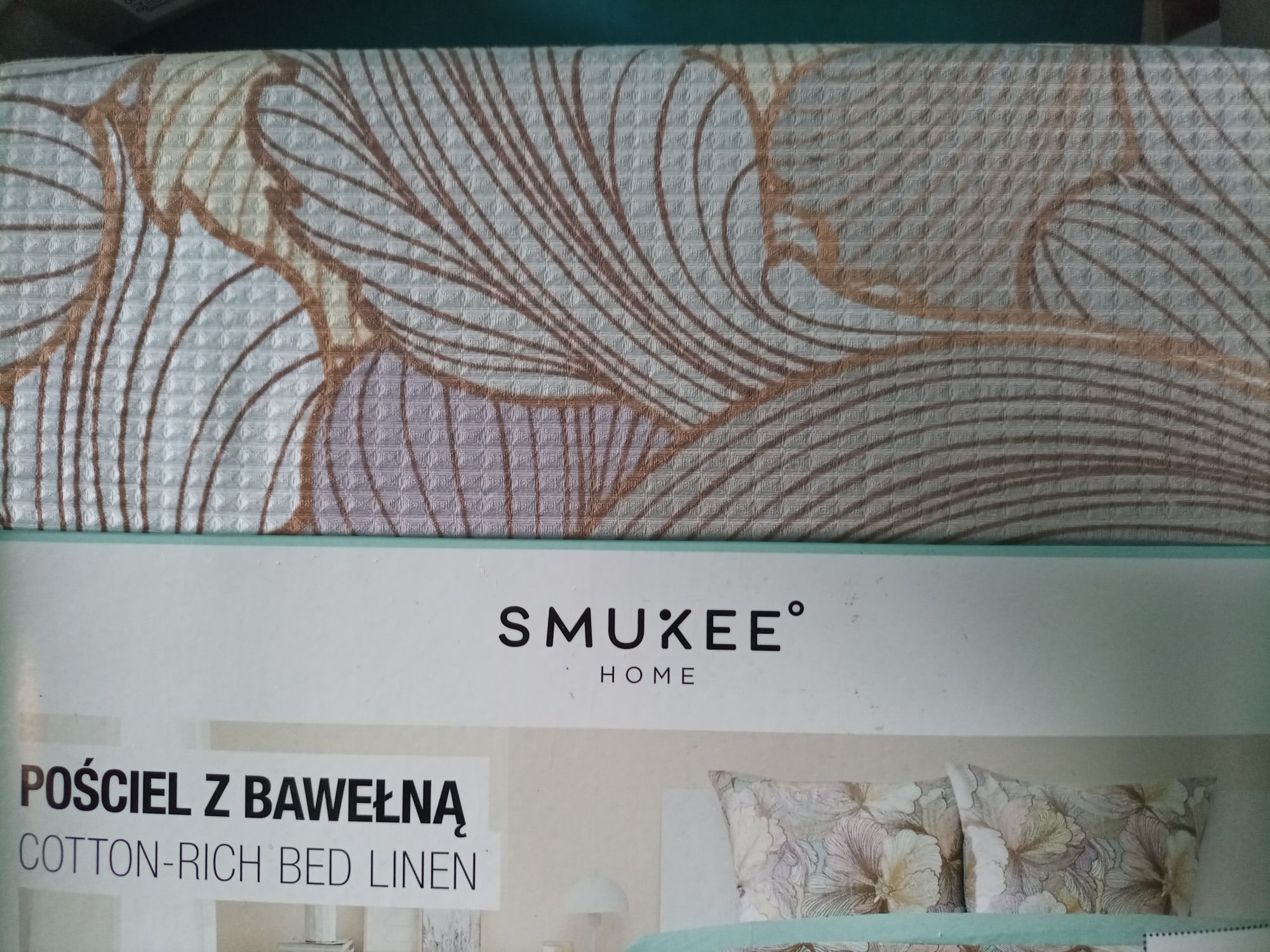 Pościel z bawełna w kwiaty SMUKEE 220/200+2x70/80 komplet pościeli