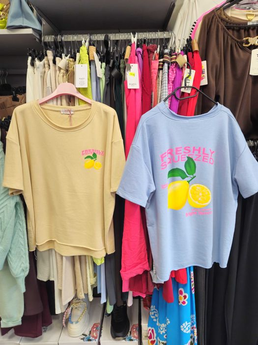 Koszulka bluzka niebieska AZARA Italy, r. Uni !!!