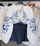 Жіноча вишиванка вишиванки вишита сорочка блуза біла чорна блакитна