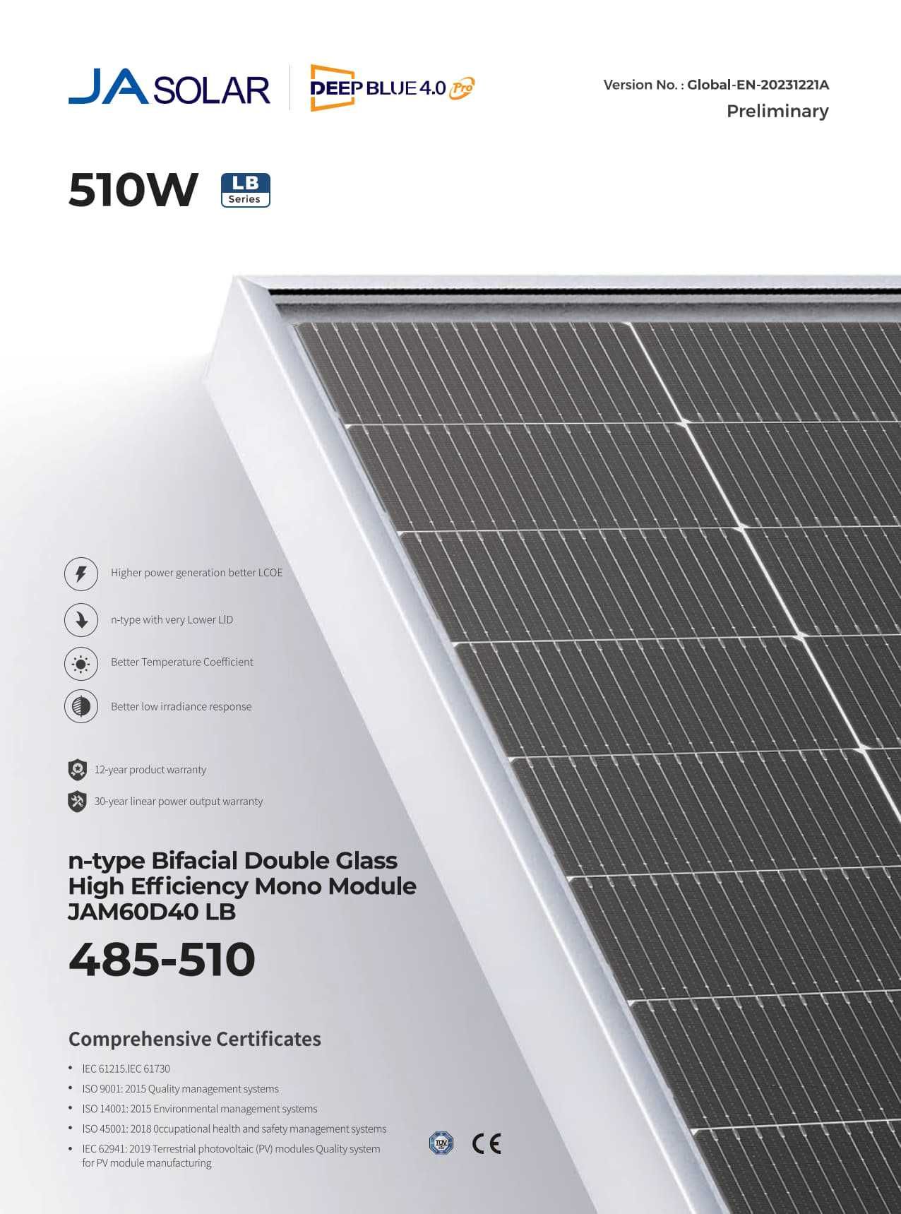 Panel fotowoltaiczny 500W half-cut wysyłka za pobraniem