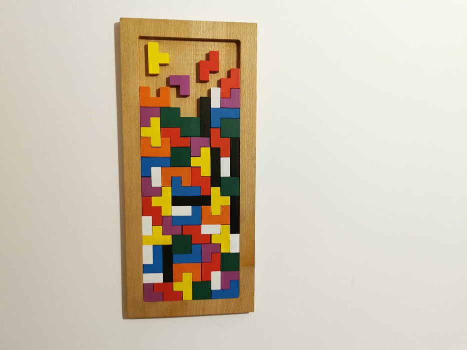 Obraz Tetris - Drewno bukowr