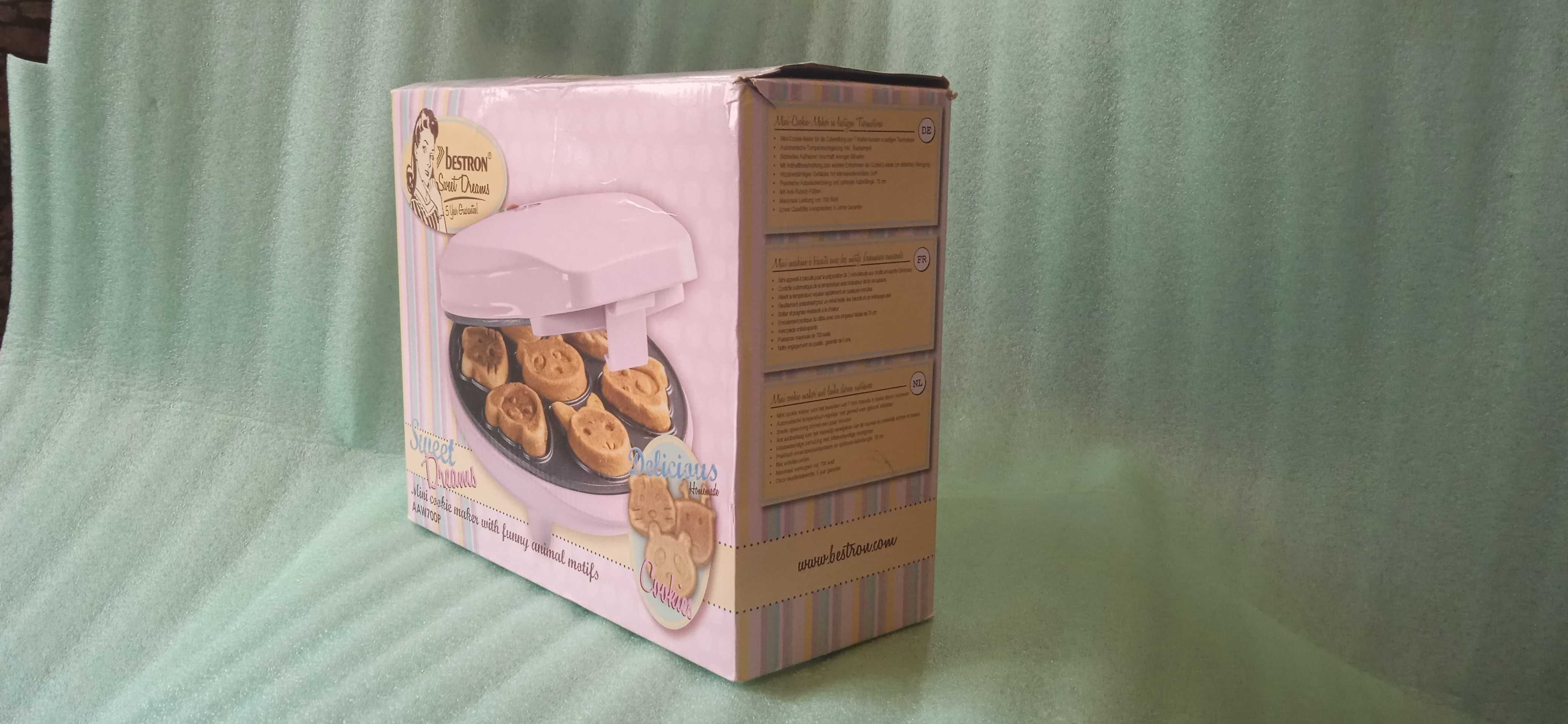 Gofrownica, Urządzenie do pieczenia ciastek  Bestron AAW700P różowa