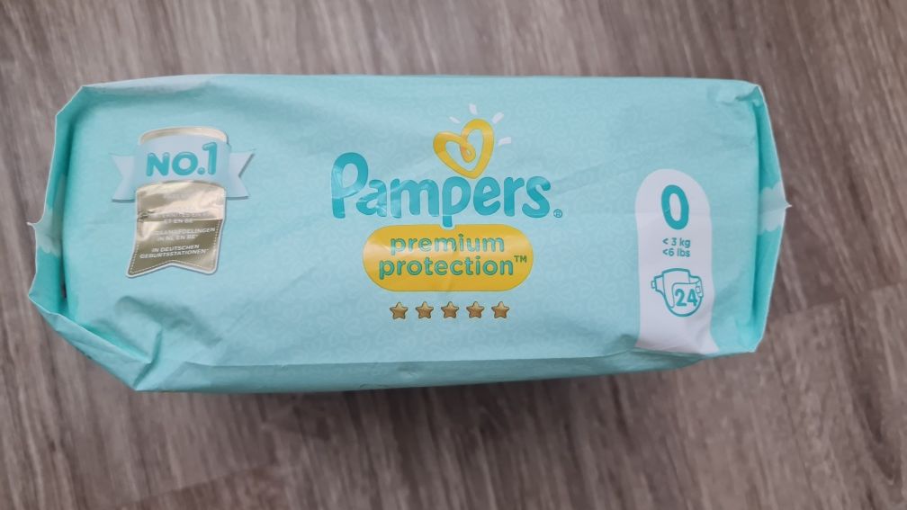 Pampers premium protection 0 ( від 1,5 кг до 3 ),нова пачка