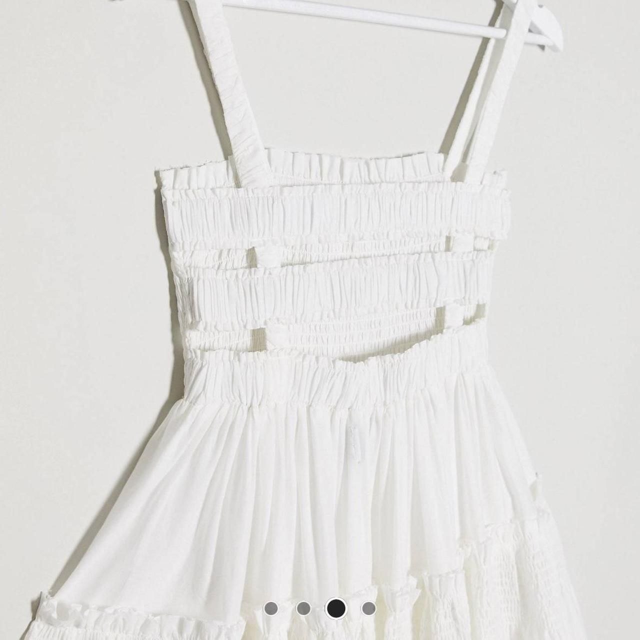 Biała Sukienka MIDI na lato bawełna