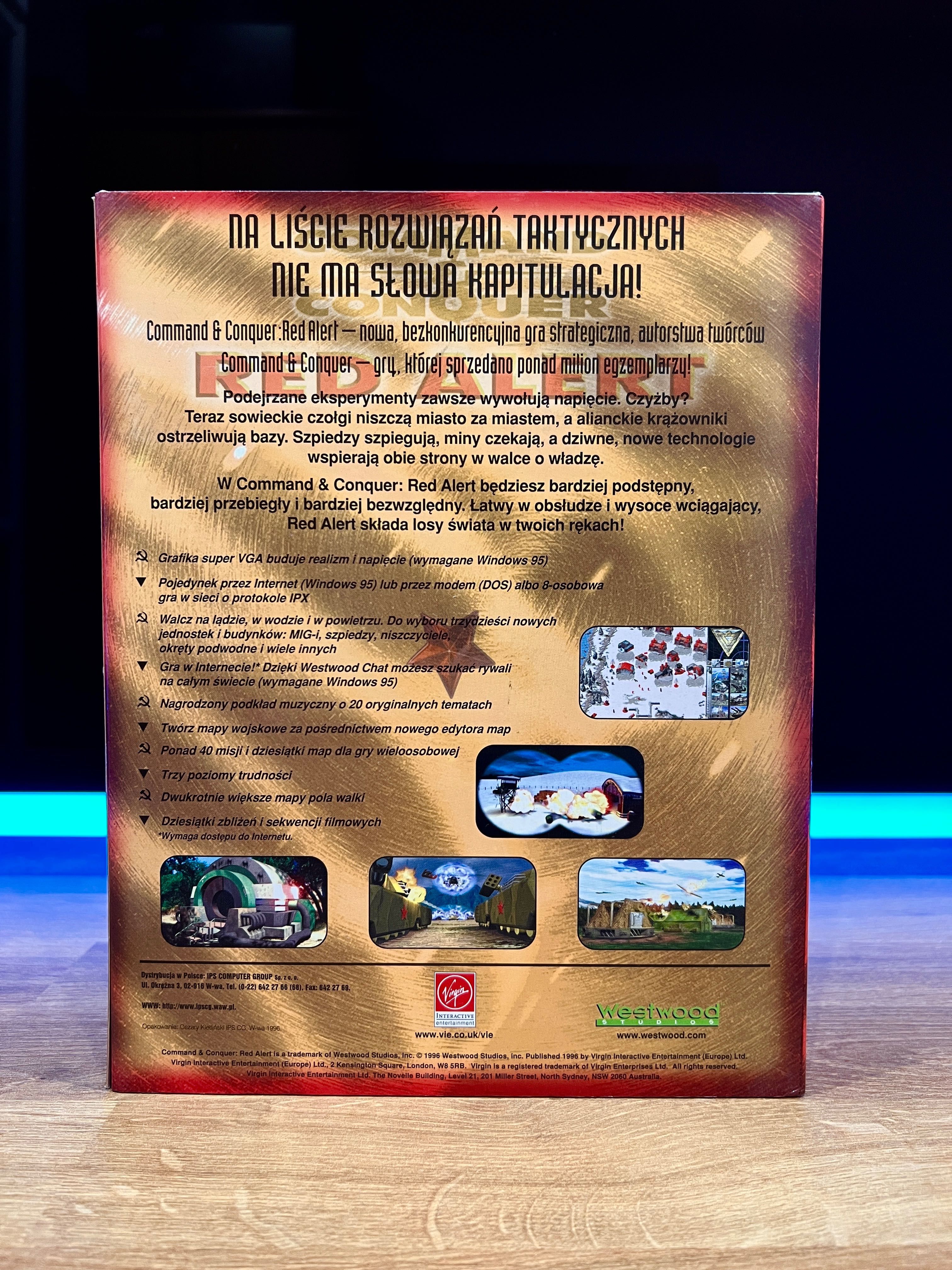 Command & Conquer Red Alert (PC PL 1996) BIG BOX polskie wydanie