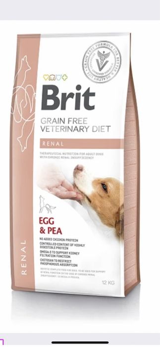 Сухий корм для собак Brit Veterinary Diet Dog Renal беззерновой при хр