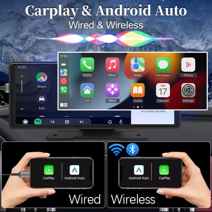 10.26 Carplay universal com bluetooth & Aux & Usb
