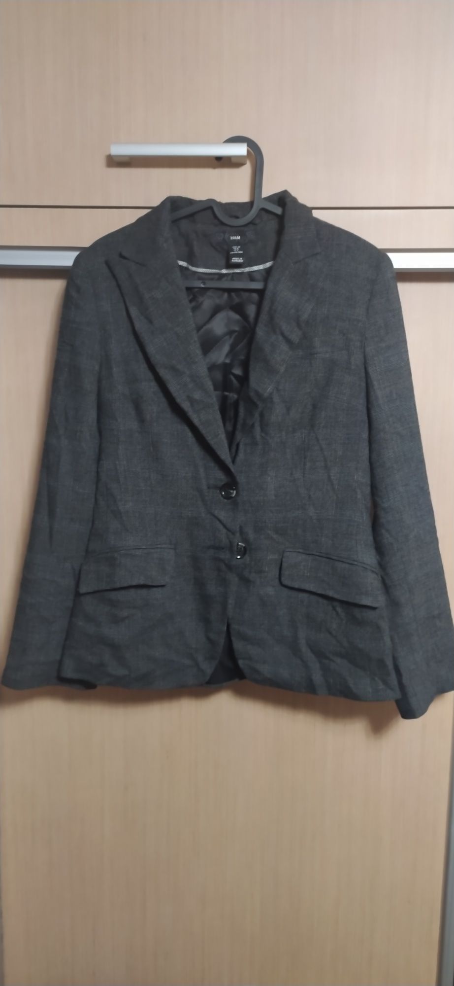 Marynarka damska żakiet 38/M H&M wełna, wiskoza