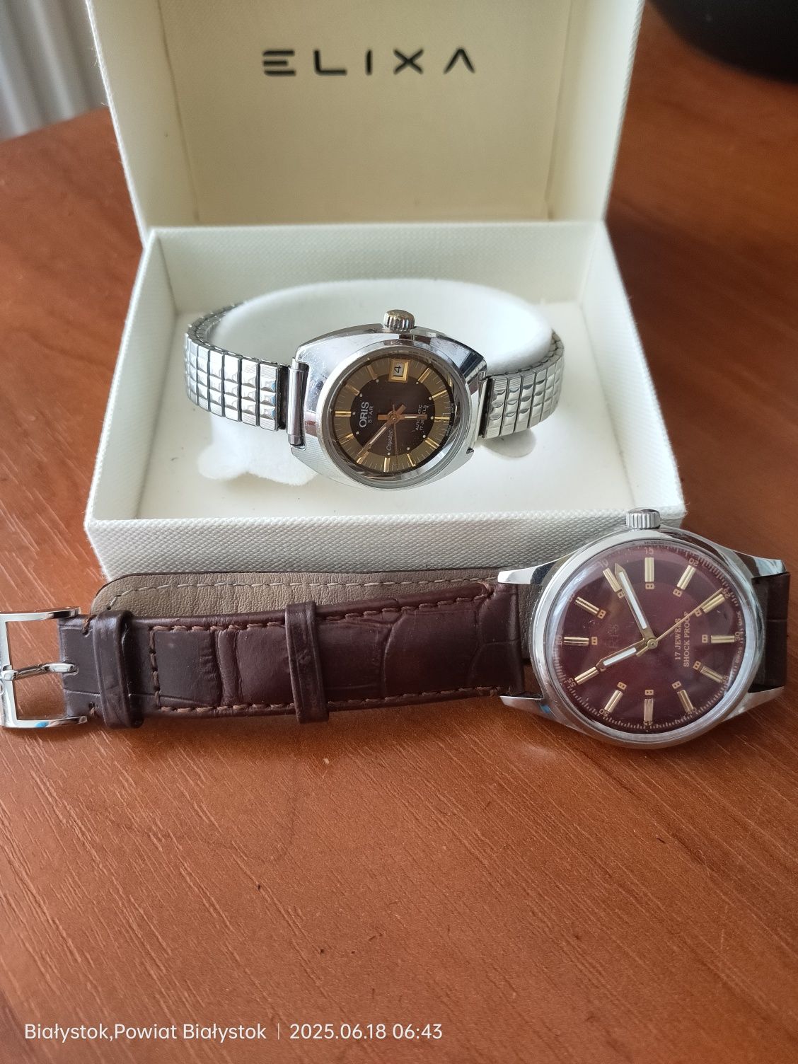 Zegarki oris komplet vintage.