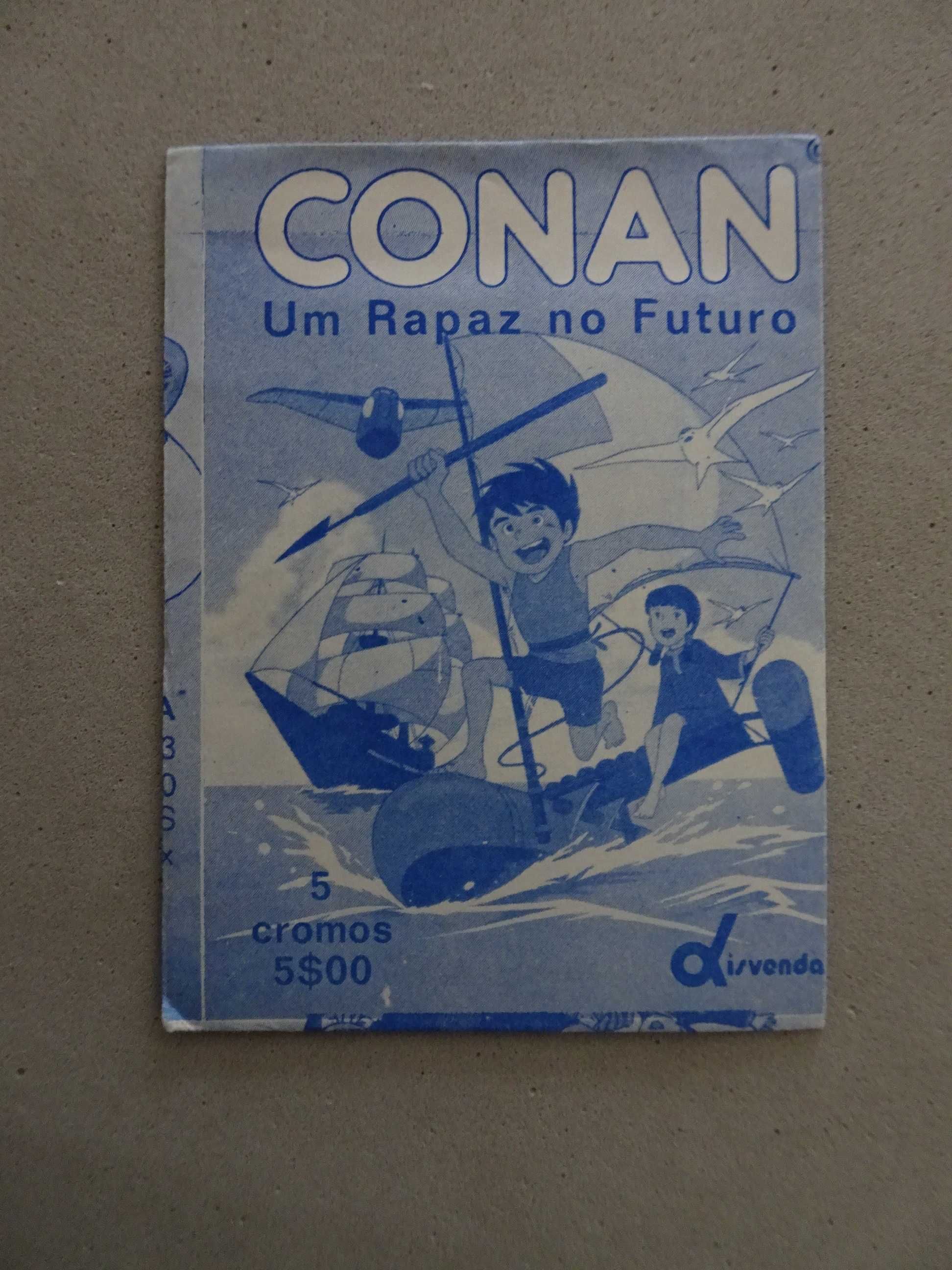 Carteira de cromos fechada Conan - Um rapaz no futuro - Disvenda