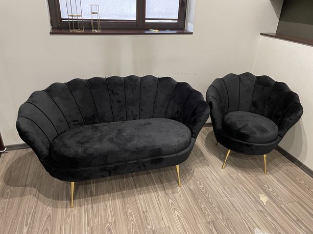 Sofa Muszelka stylowa kanapa do salonu fotel