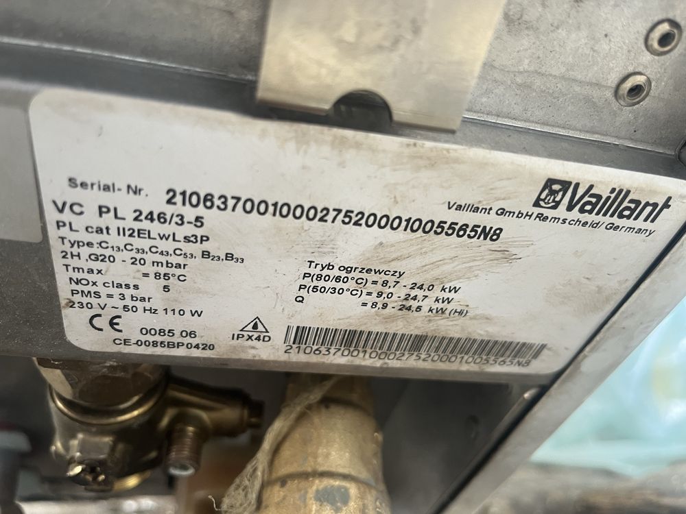 Piec kocioł gazowy Vaillant VC PL 246/3-5