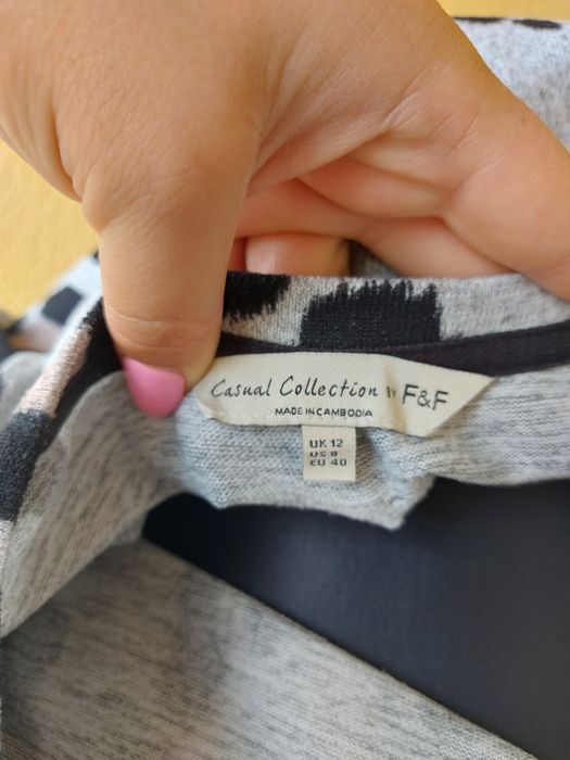 Bluzka sweterkowa Sweter F&F panterka L 40 przyjemny w dotyku