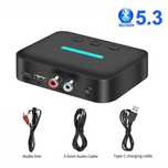 T88 Odbiornik Audio Bluetooth 5.3: AUX, RCA, MP3 Bezprzewodowy Adapter