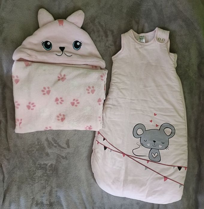 Śpiworek+kocyk dla dziewczynki