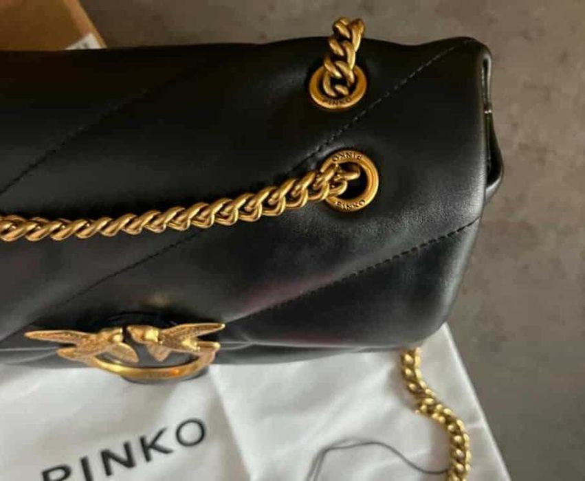 Pinko Love Puff Maxi Quilt Sheep Nappa Black