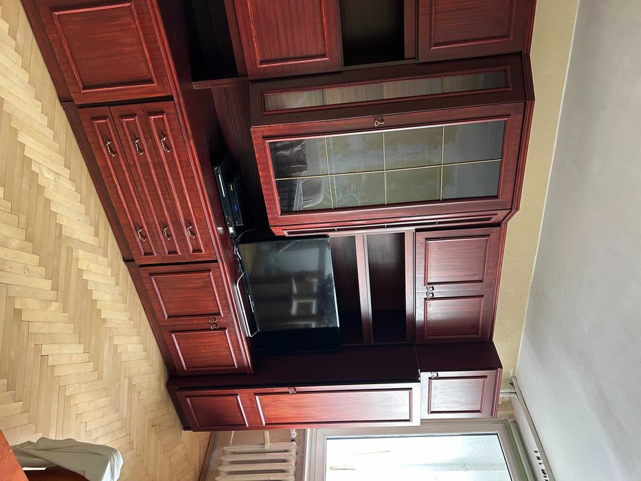 Komplet mebli Regał - fornir drewniany Mahoń