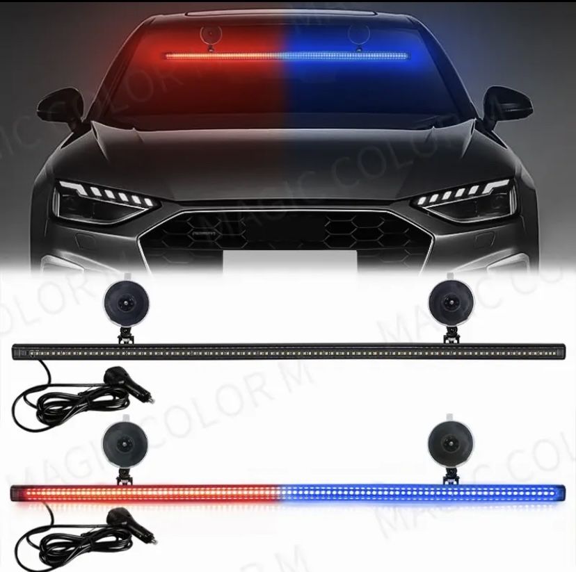 АКЦІЯ! LED стробоскопи поліцейські мигалки синьо червоні  для авто ФСО