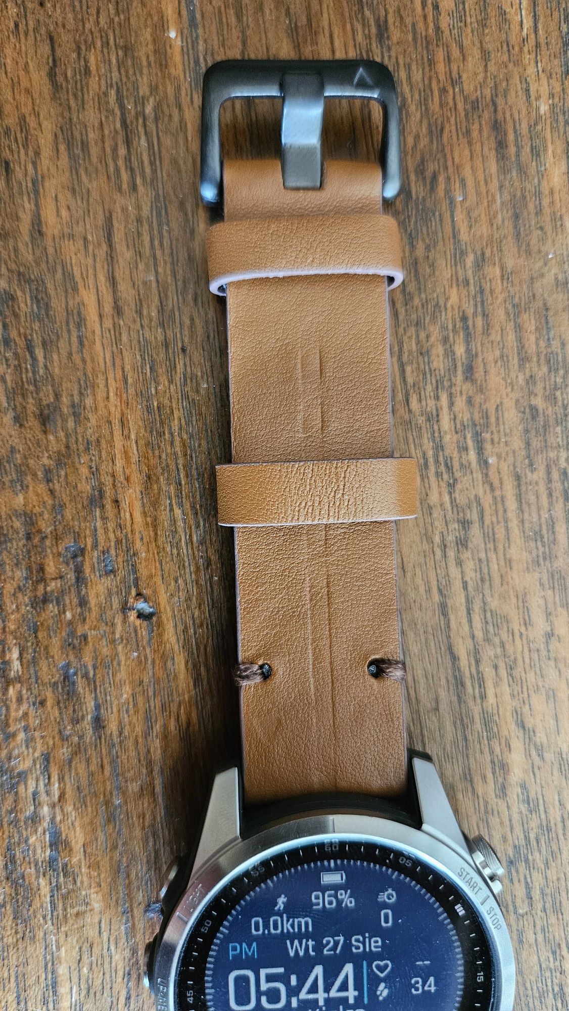 Pasek Garmin 20mm kolor brąz. Skóra Quick Fit