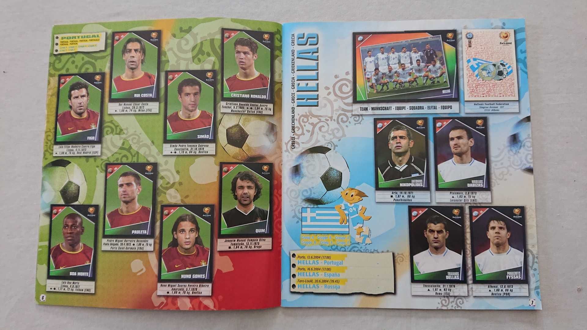 2 x Cadernetas Futebol EURO 2004 - Panini (nova e colada)