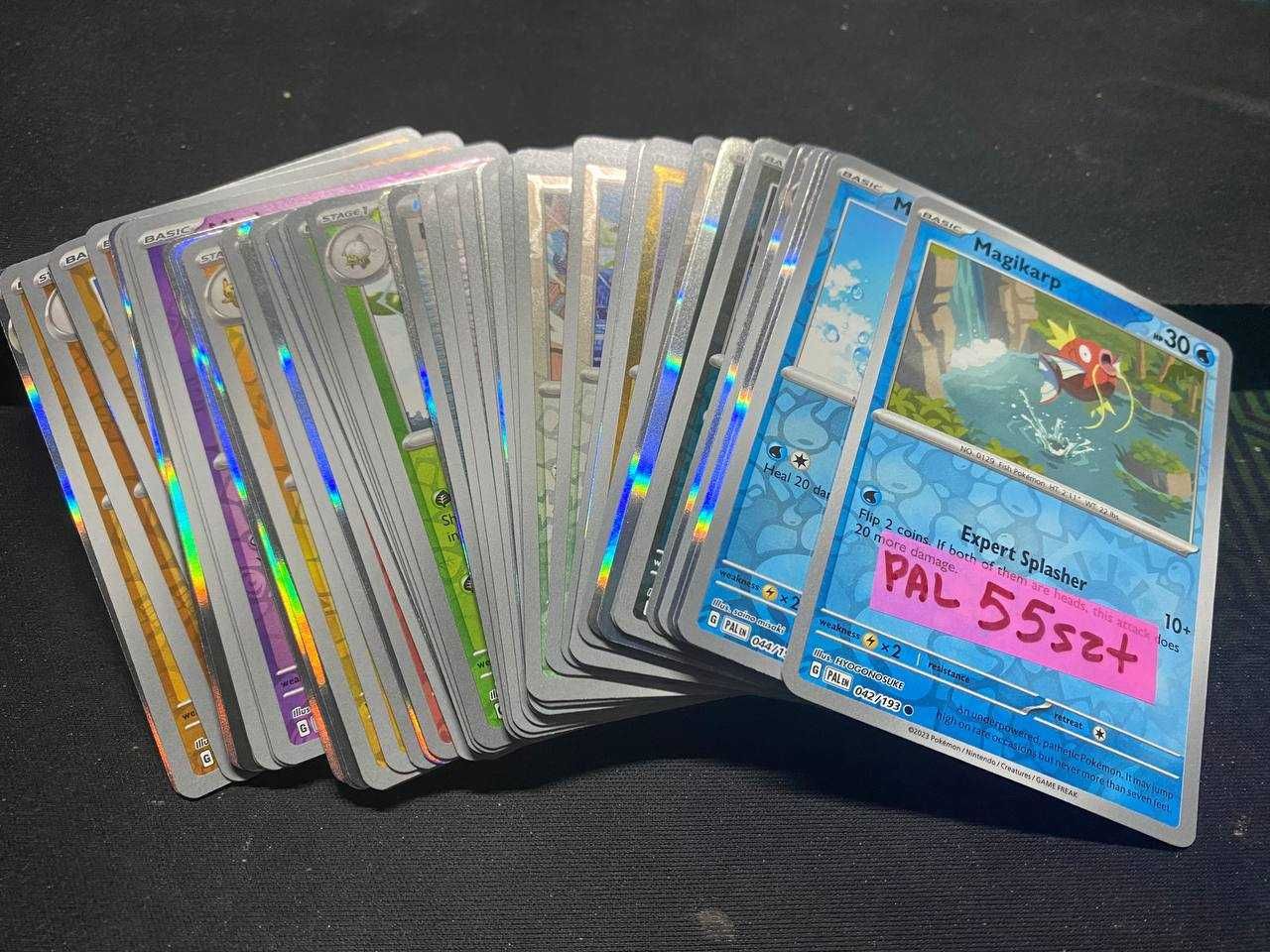 Karty pokemon TCG Holo 55 karty (PAL)