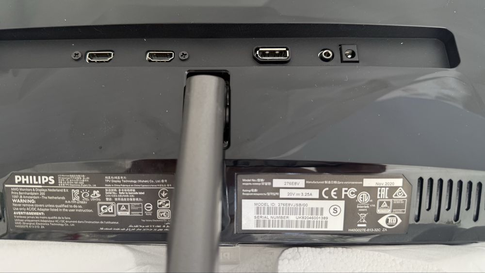 Monitor Philips E Line LCD 4k 3840x2160 model 276E8