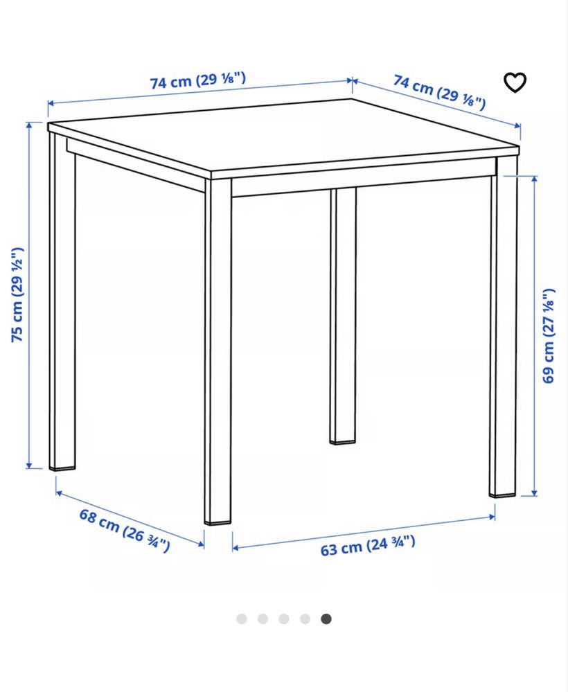 Bialy stół IKEA