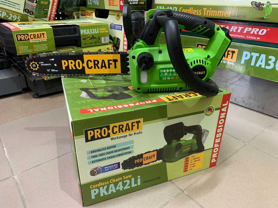 Цепная пила аккумуляторна Procraft PKA42Li без АКБ ЗУ гарантія 3 роки