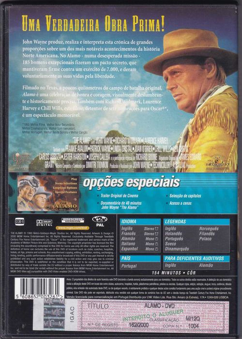 DVD - ALamo (Um Épico do Oeste)