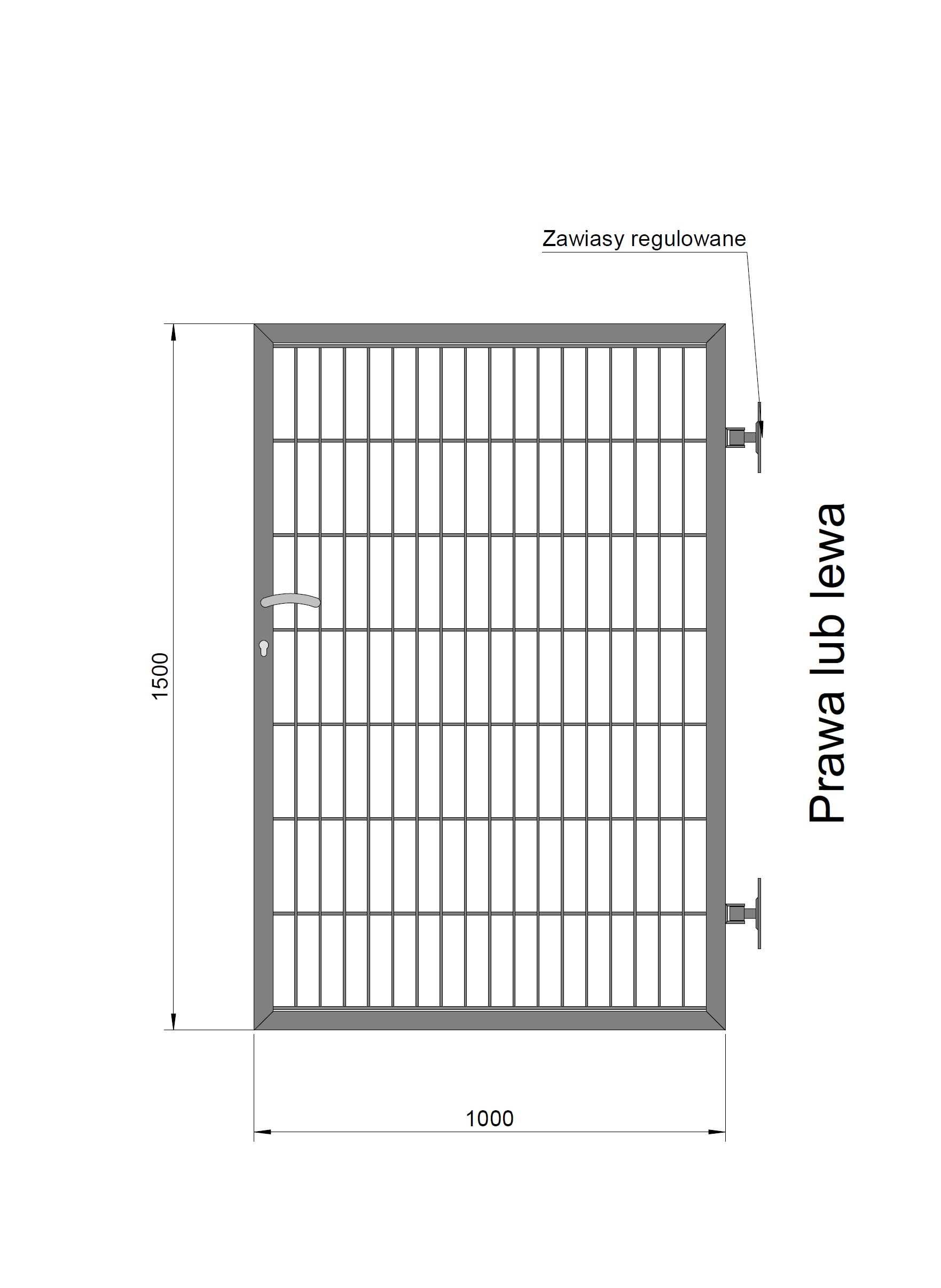 Brama zabudowana panelem 2D ocynkowana ogniowo malowana proszkowo