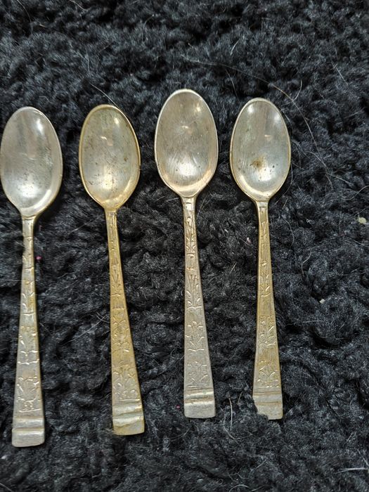 Sztućce stare z pudełkiem vintage