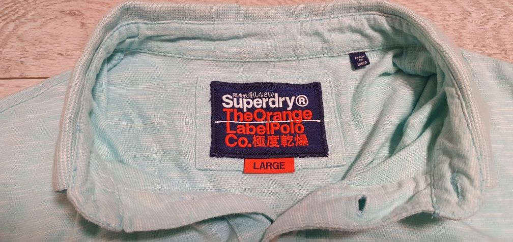 Koszulka polo męska SUPERDRY rozmiar M wymiary na zdjęciach