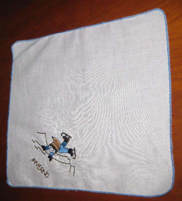5 Lenços de Criança Bordados Inverno - Oferta Portes Correio Azul