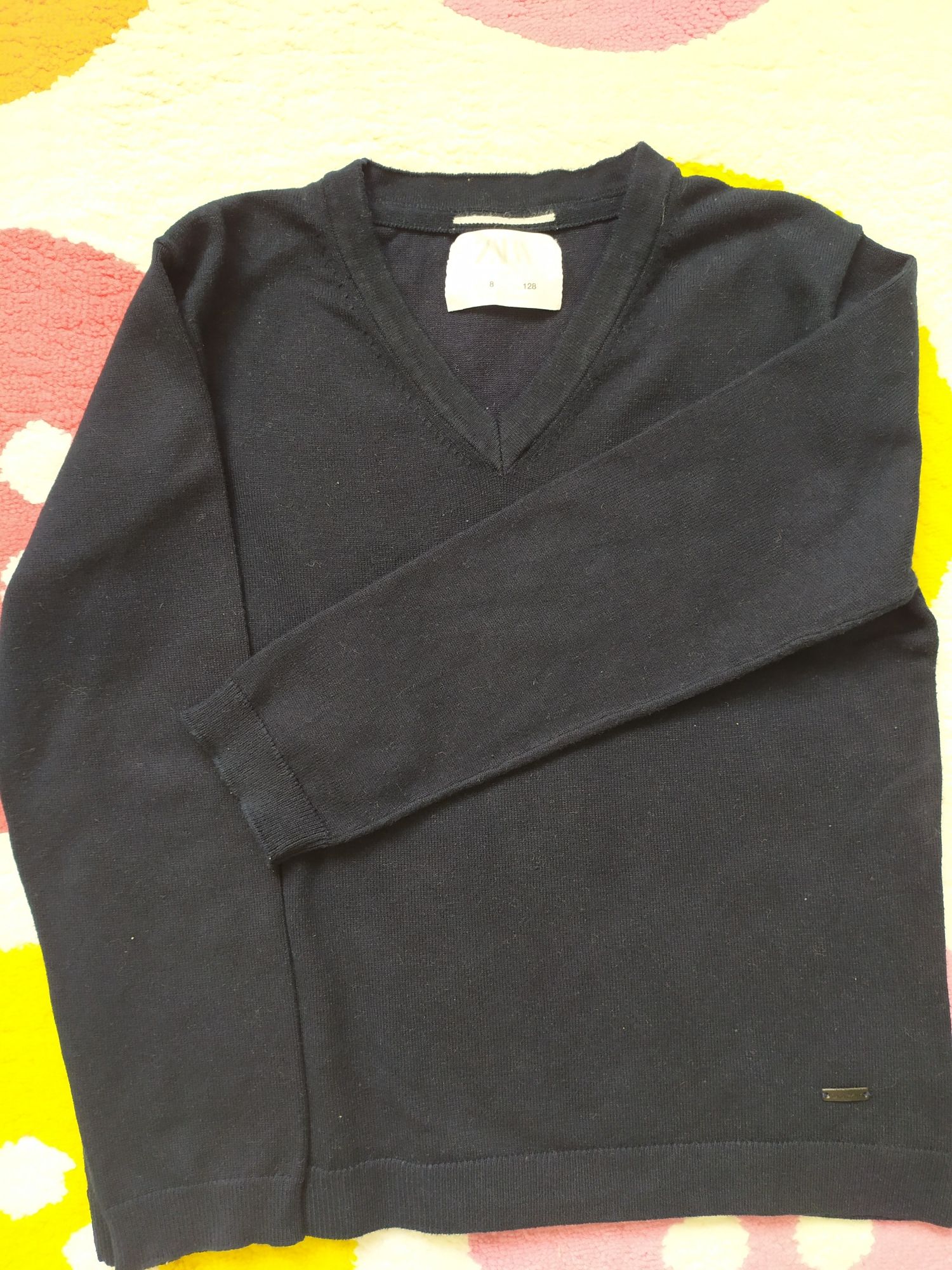 Sweter Zara ,128 cm granatowy