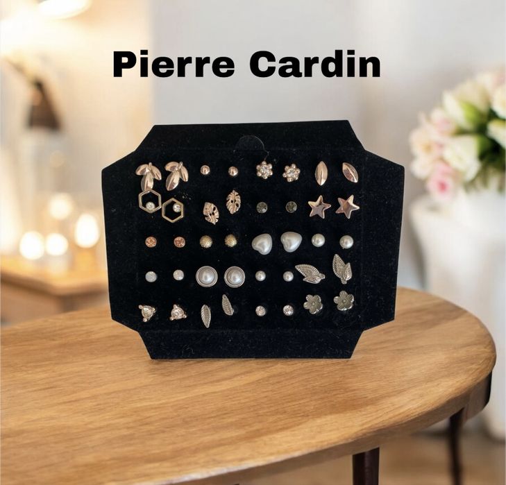 Zestaw 20 par kolczyków Pierre Cardin oryginalne biżuteria kolczyki