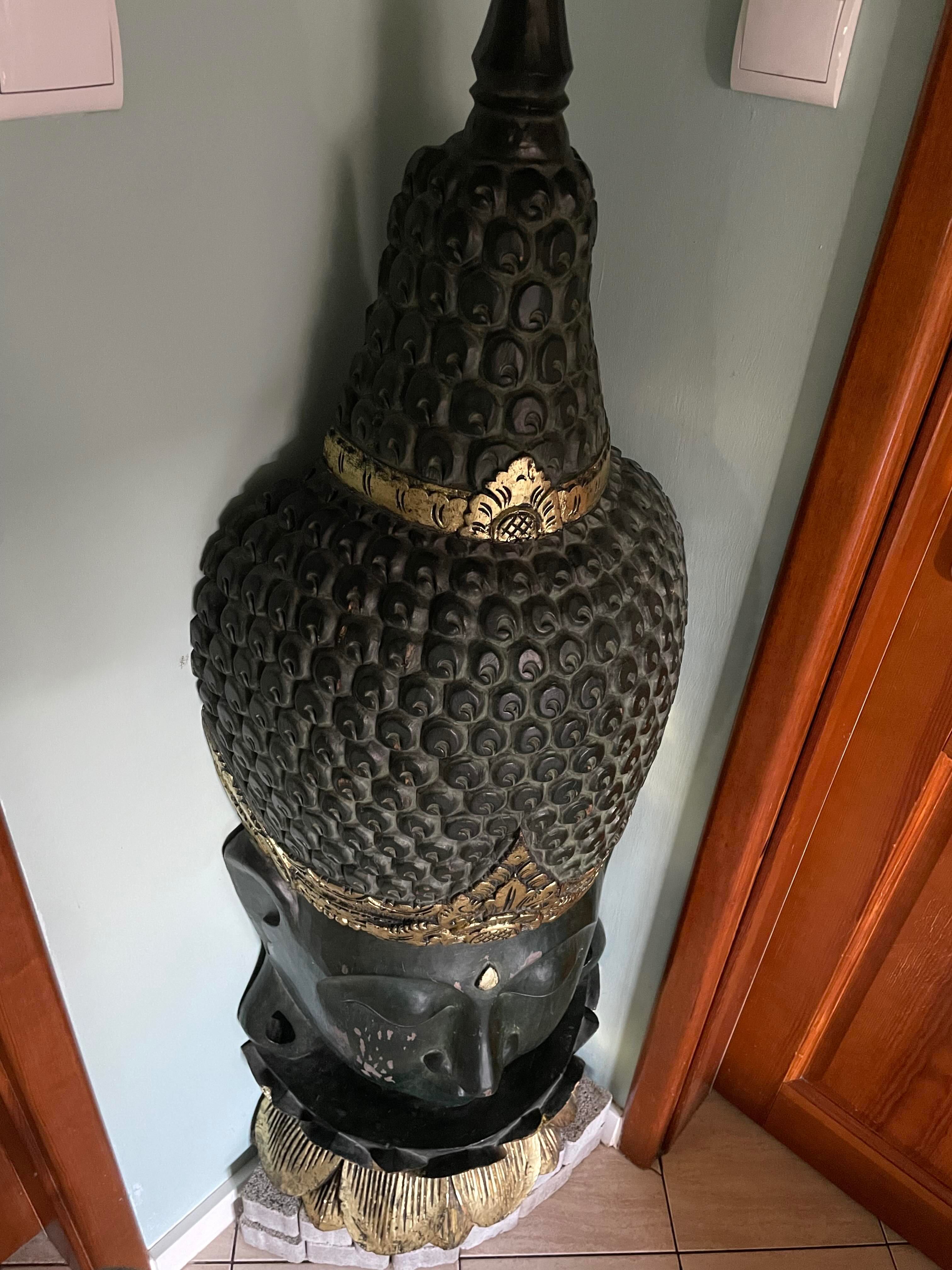 Budda z Bali indonezyjskie rękodzieło z drewna egzotycznego DUŻY 155cm