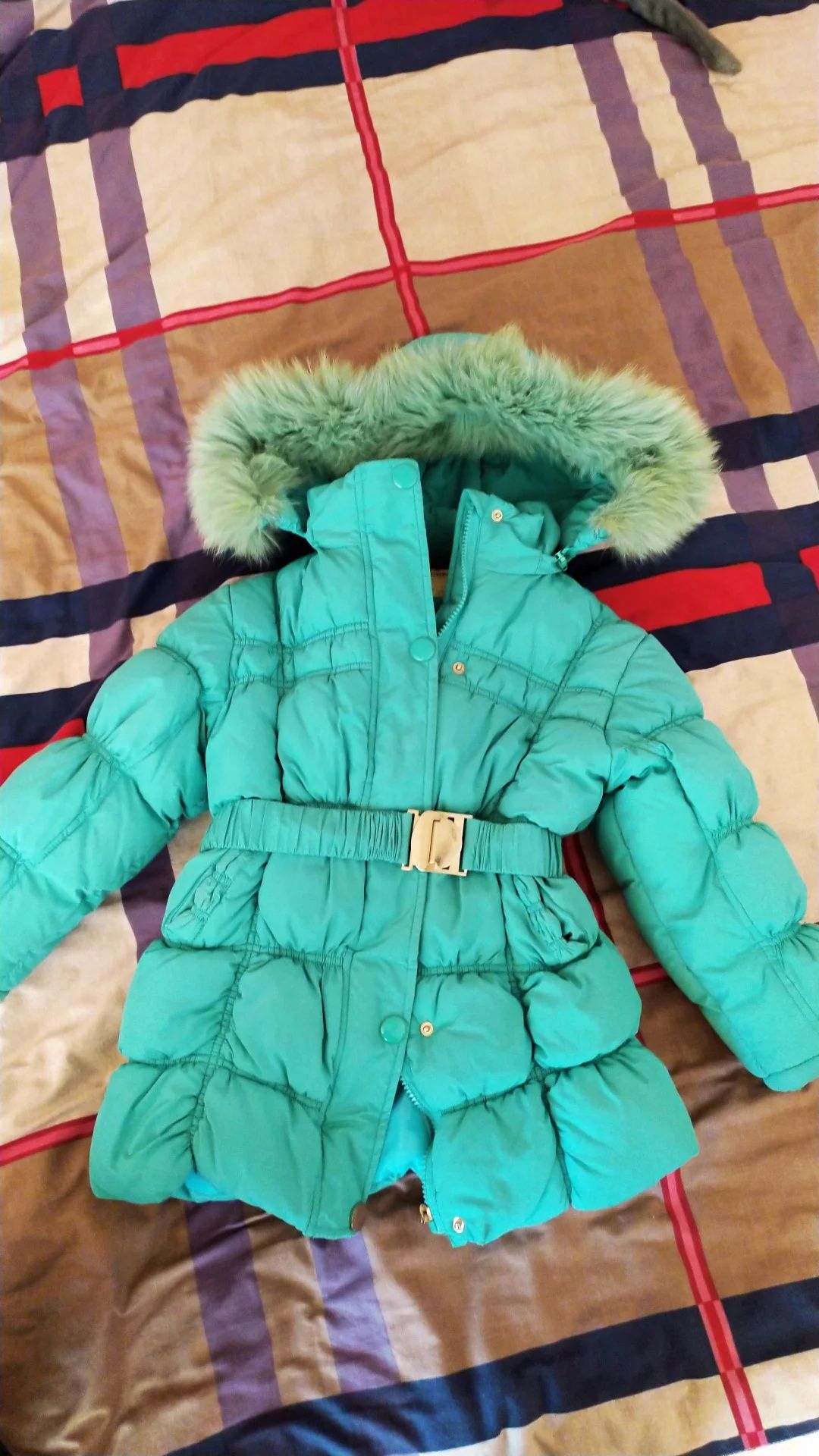 куртка зимня бірюзова дитяча